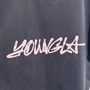 YoungLA Men’s Small Graphic Tee Distressed Hem